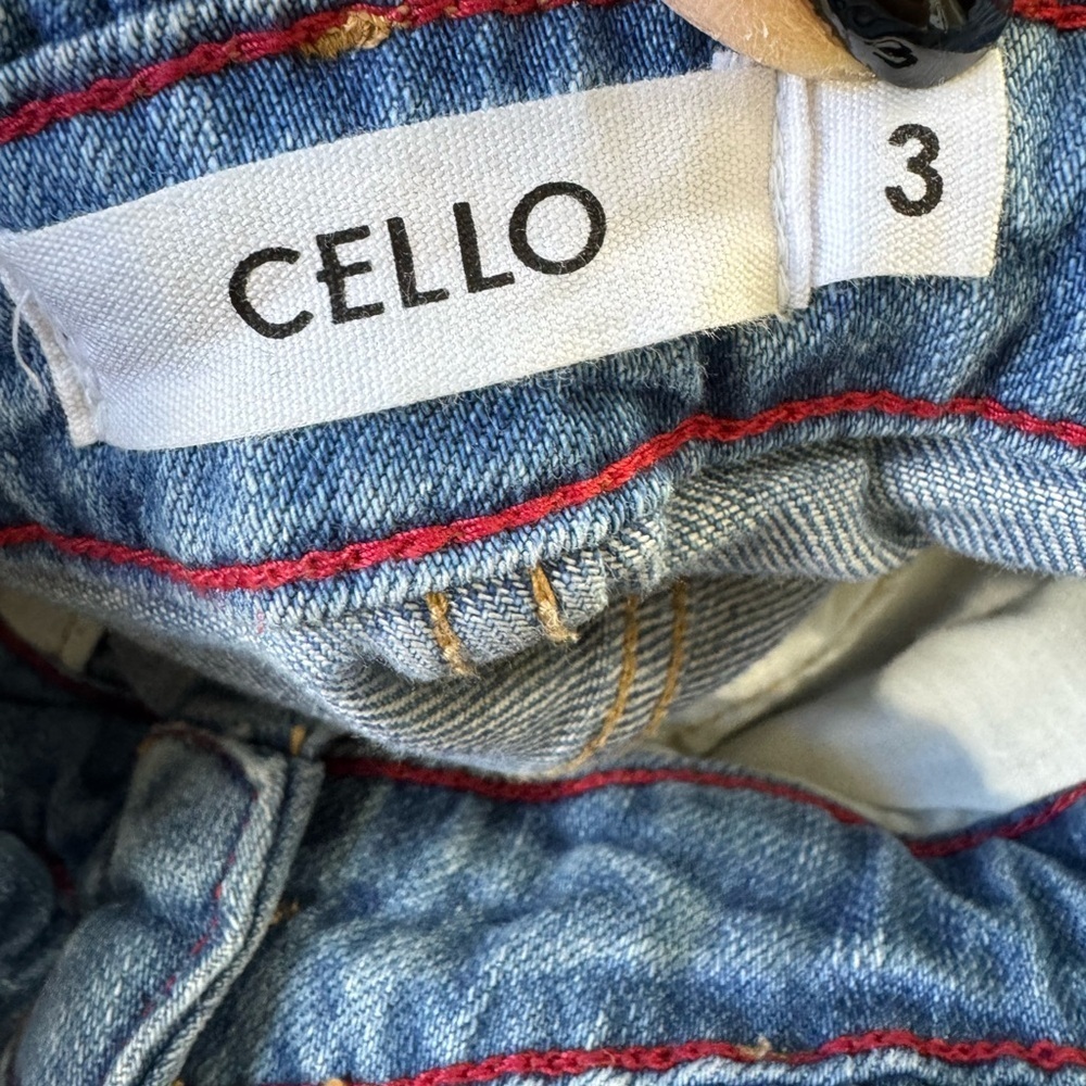 Cello Paperbag Waist Jeans Size 3 | High Rise Belted Mom Jeans - Picture 6 of 7
